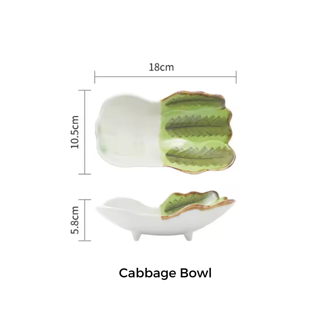 Vegetable Ceramic Snack Bowls - Peanut, Onion, Turnip