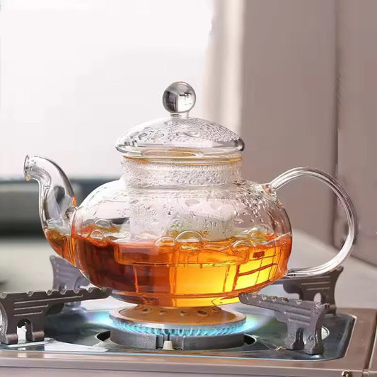 Glass Teapot with Infuser – 600ml Borosilicate Tea Pot