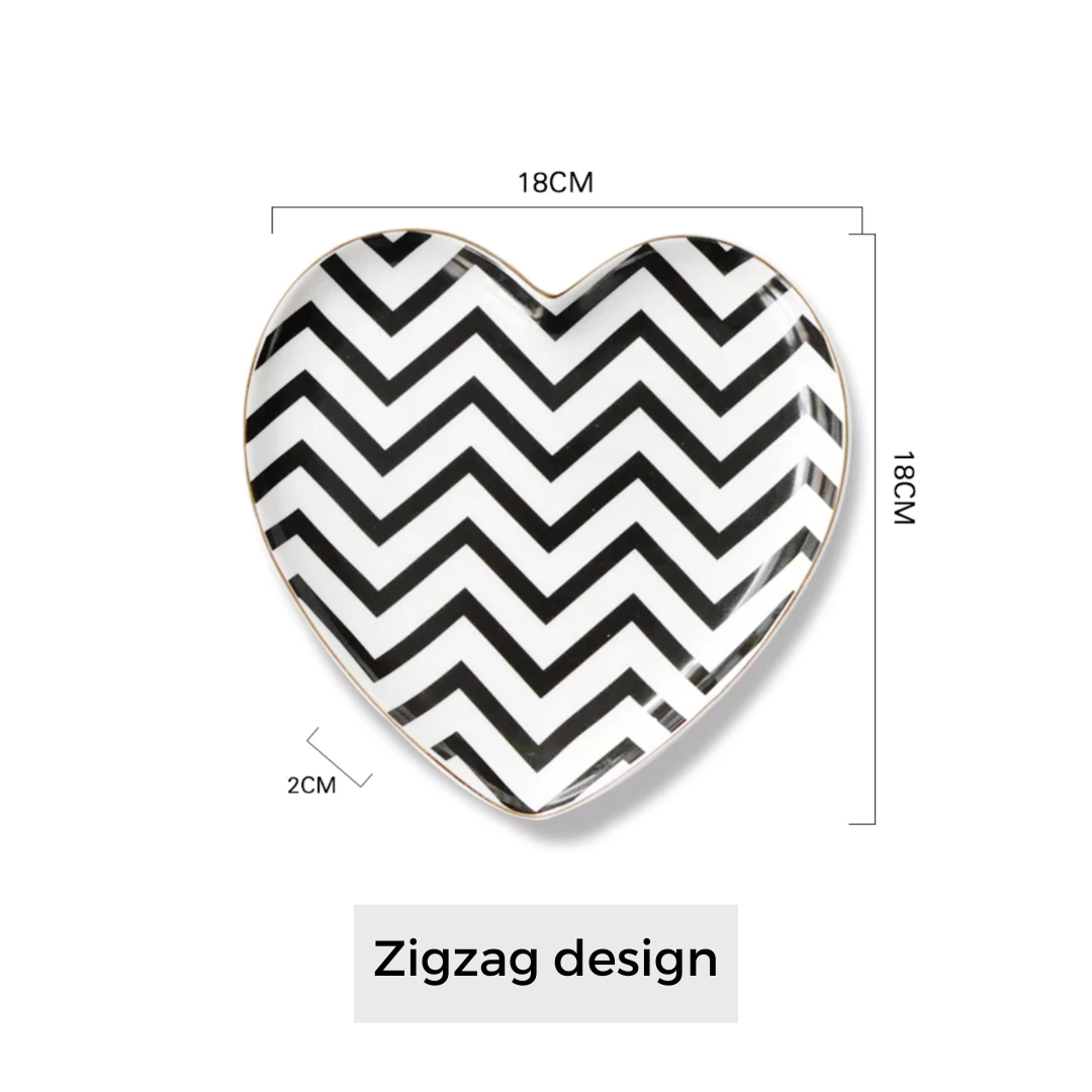 Heart Shaped Snack Plate