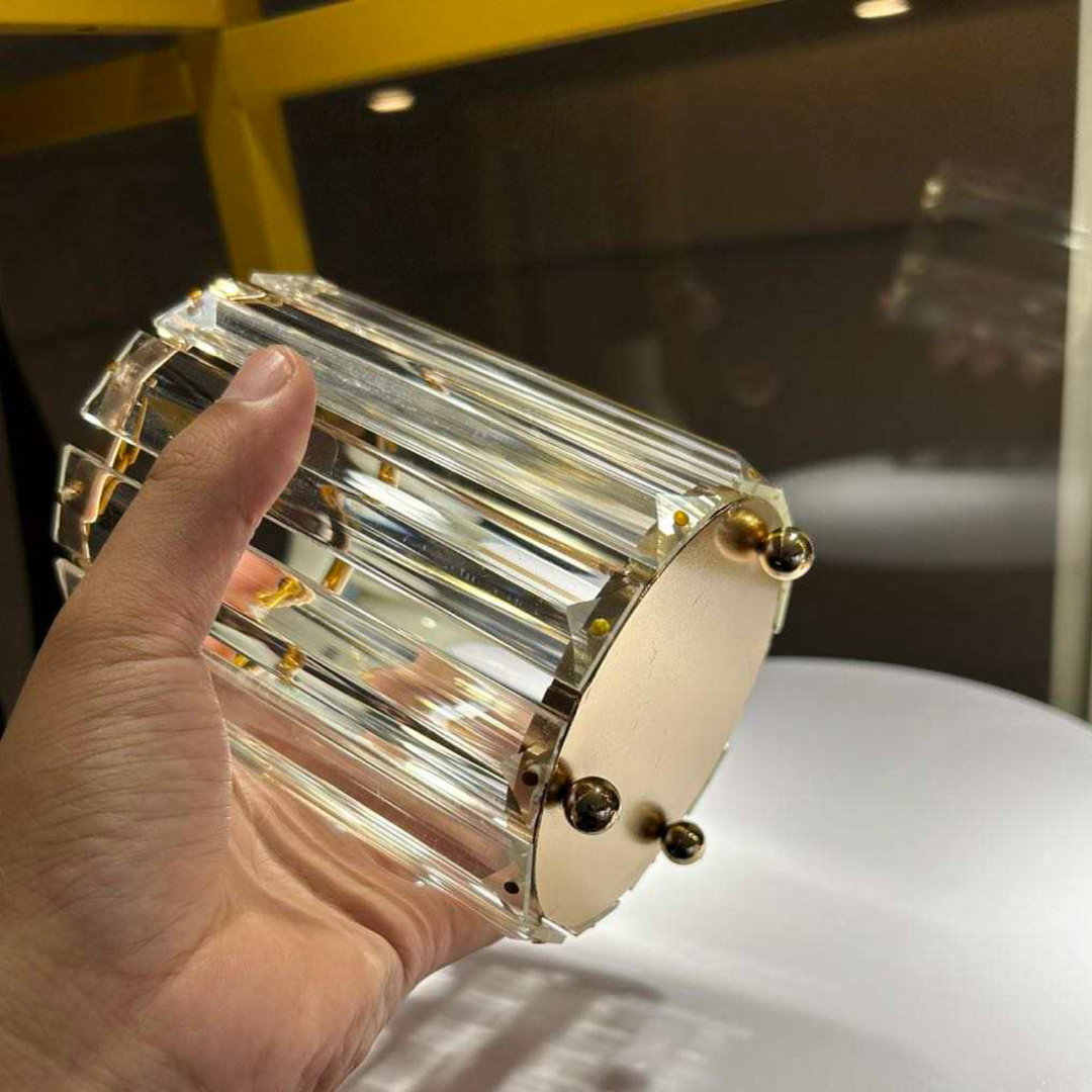 Cutlery Holder in Fluted Glass - Circular shape- Multipurpose Stand