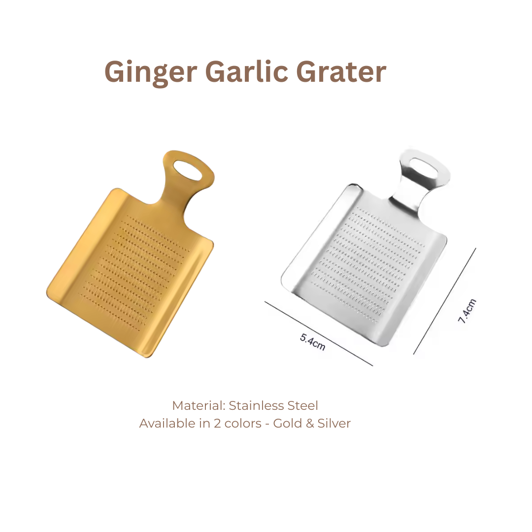 Mini Grater for Ginger Garlic & Lemon Zester - Gold & Silver