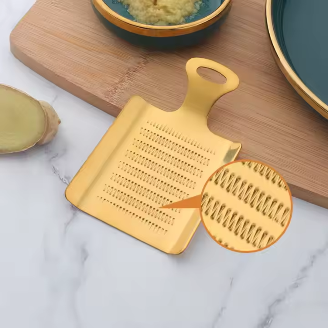 Mini Grater for Ginger Garlic & Lemon Zester - Gold & Silver
