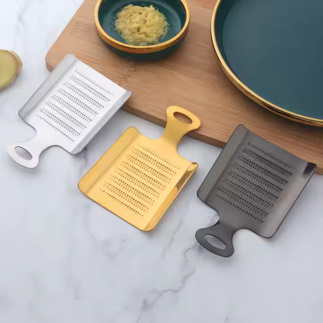 Mini Grater for Ginger Garlic & Lemon Zester - Gold & Silver