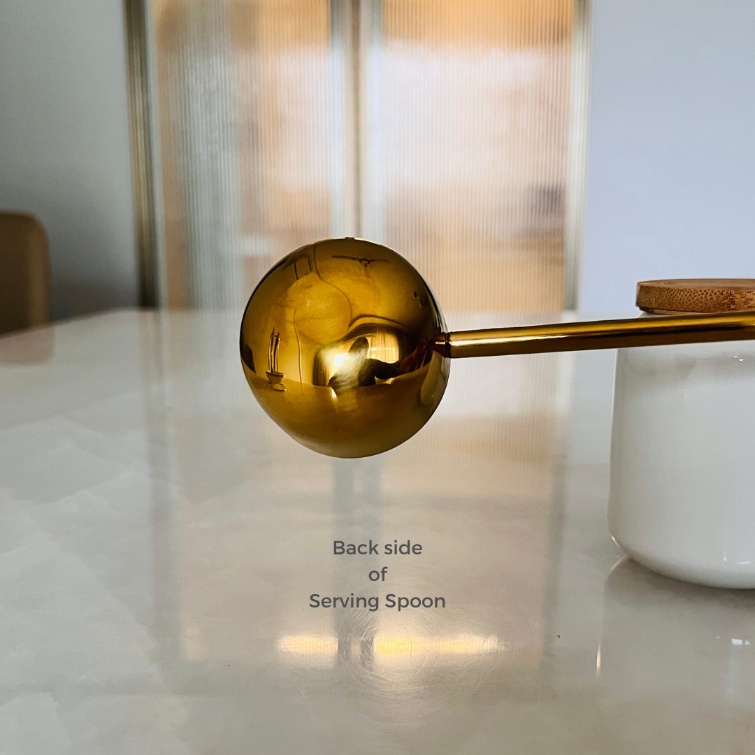 Gold Steel Pourer with Spout - for Soup, Milk & more