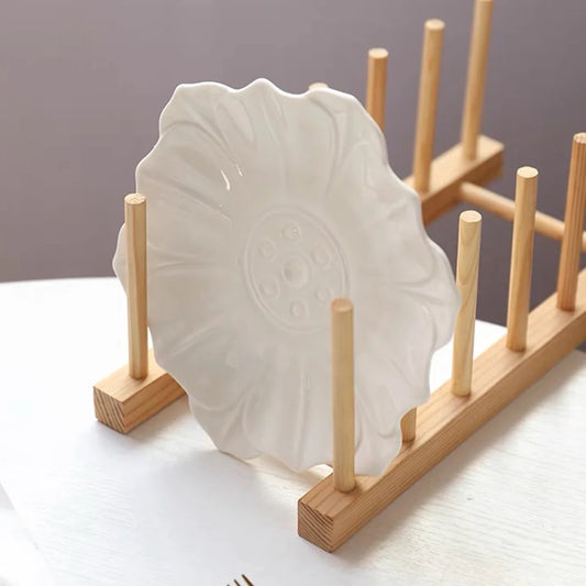 French Embossed Snack Plate - 6 inch Lotus shape