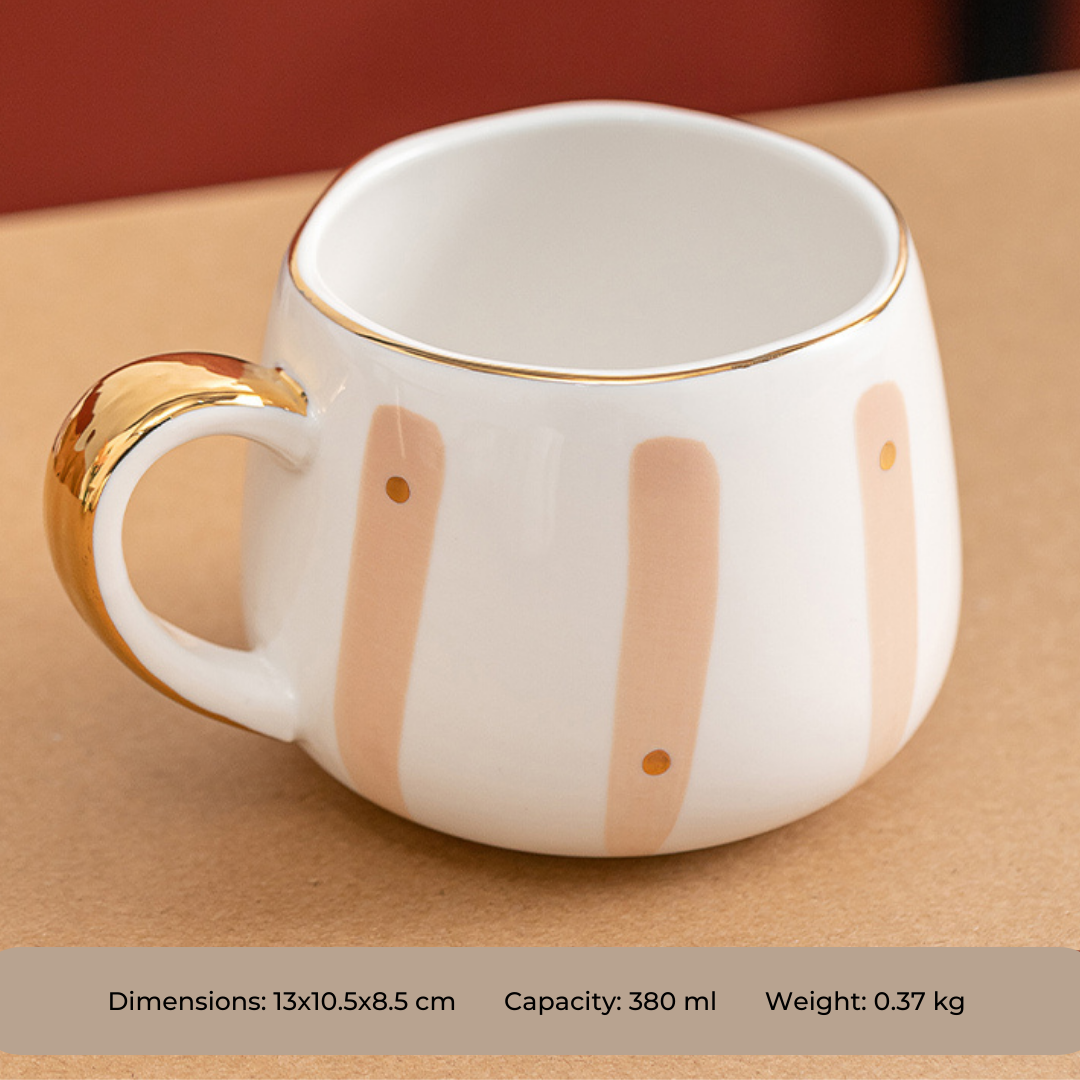 Nordic Style Porcelain Coffee Mug - Pastel Pink
