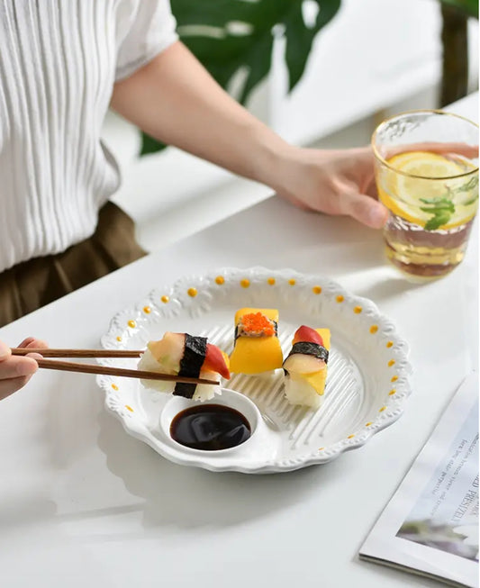 Ceramic Chip & Dip Plate