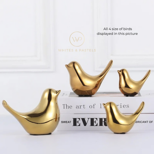 Electroplated Golden Birds - Ceramic