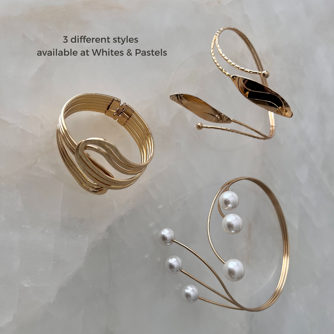 Curtain Accessory - Golden Ring Curtain Tieback with 6 Pearls