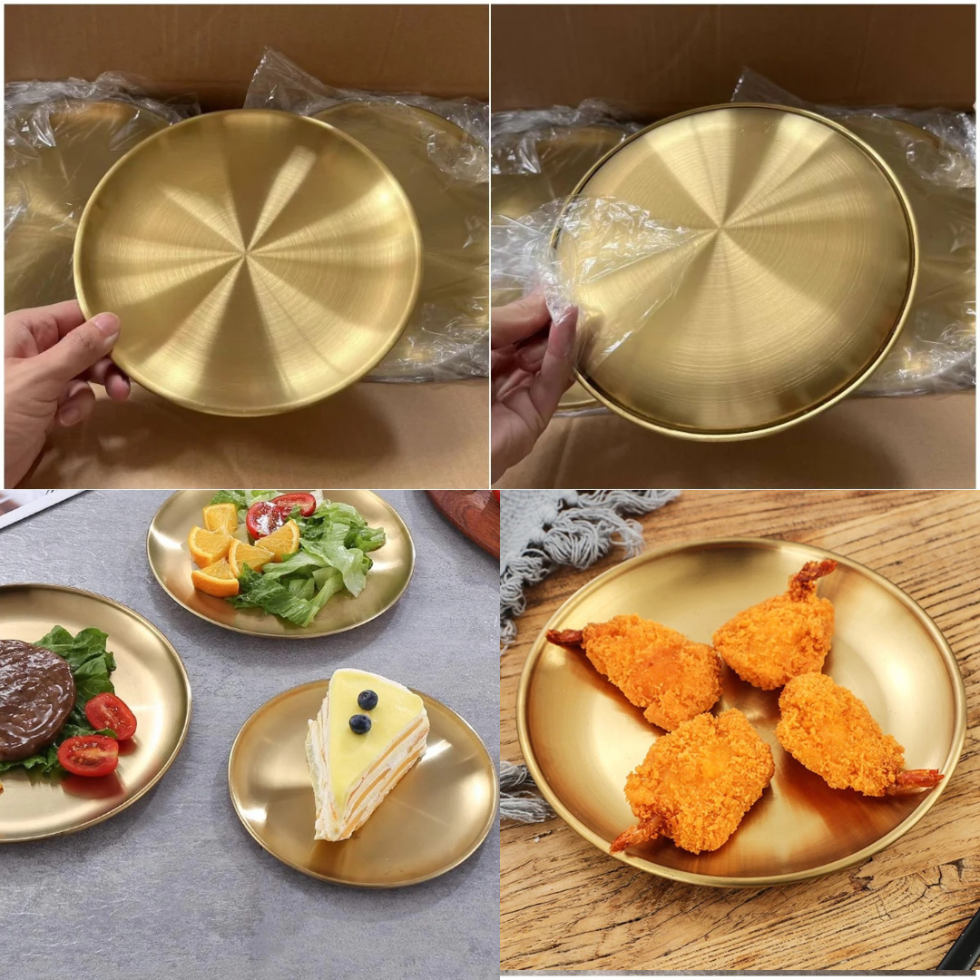 Gold Steel Plate - 2 sizes