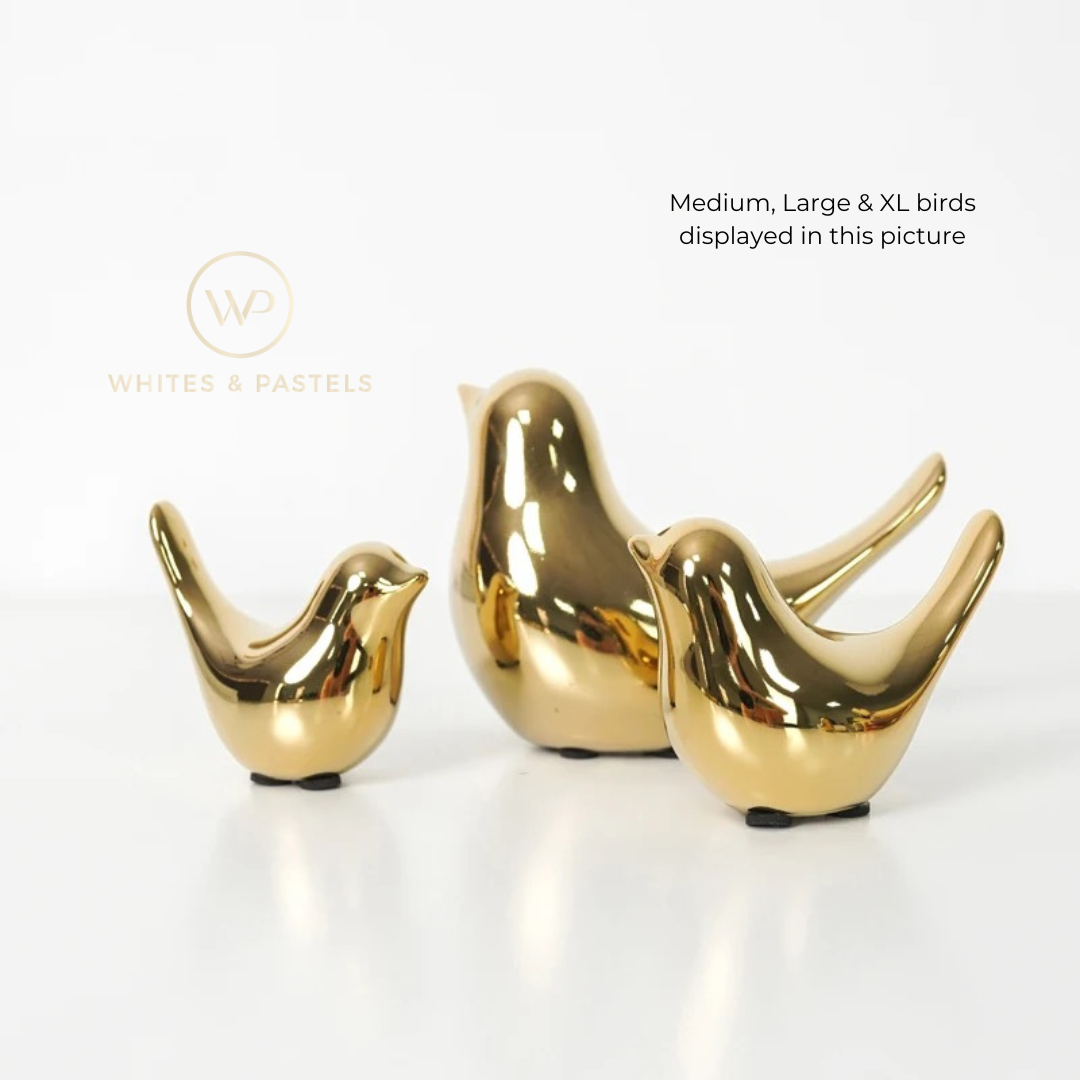 Electroplated Golden Birds - Ceramic