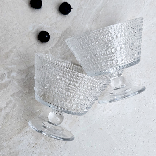 Vintage Dessert Ice Cream Bowls Cups | Set of 6