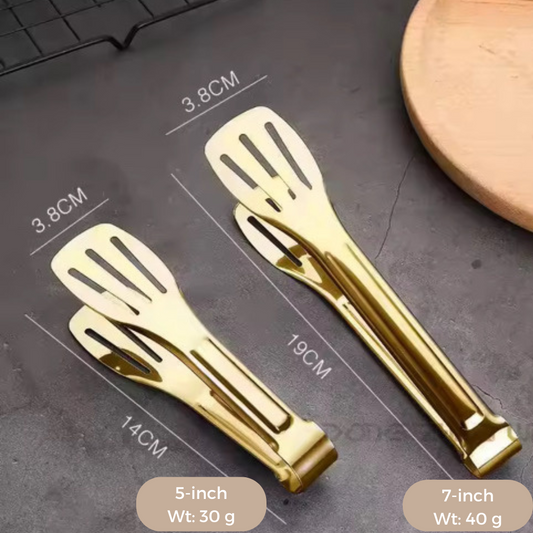 Classic Multipurpose Tong | 4 sizes | Gold & Silver | Stainless Steel