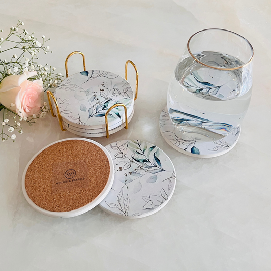 Coasters with Gold Frame - Set of 7