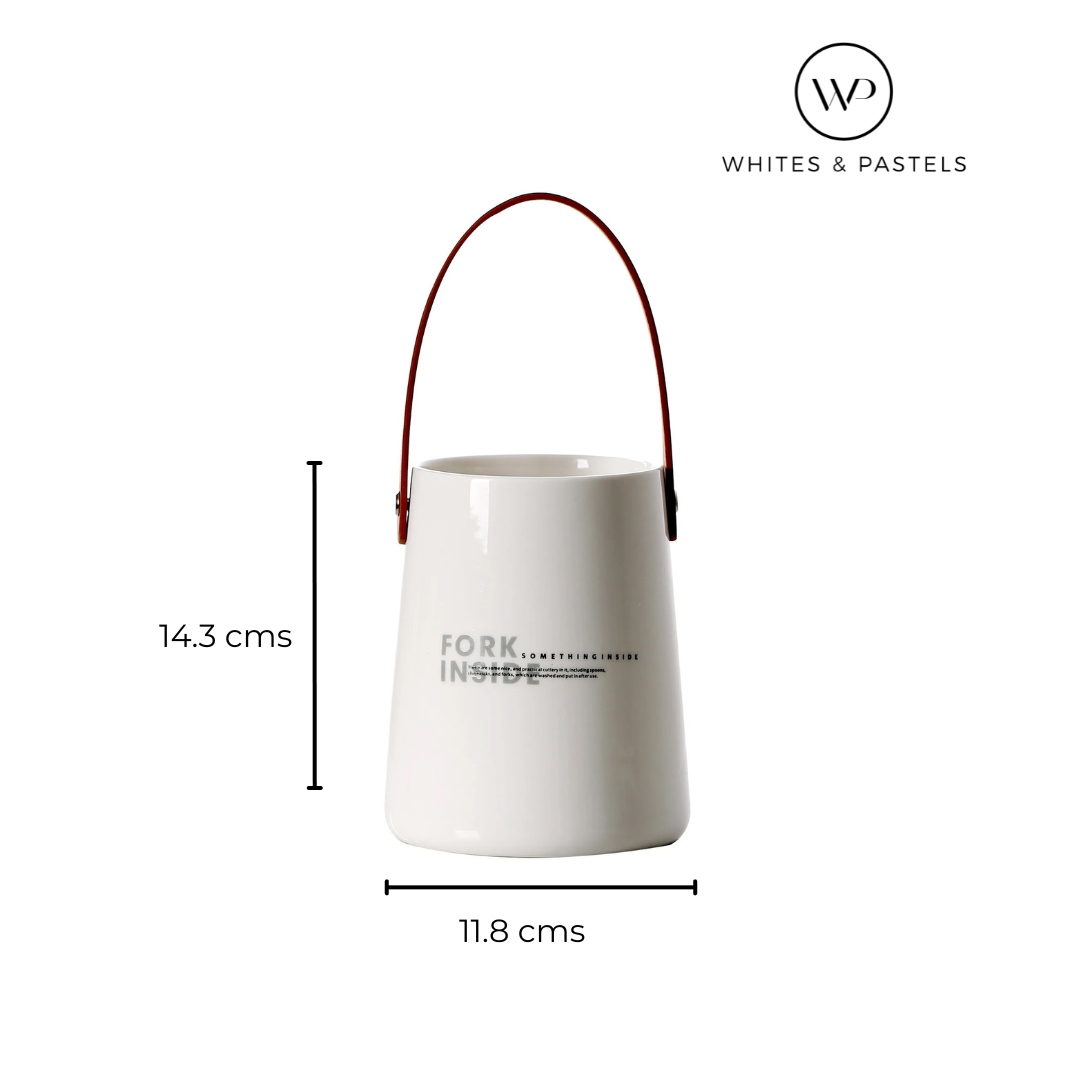 Cutlery Holder with Leather Strap