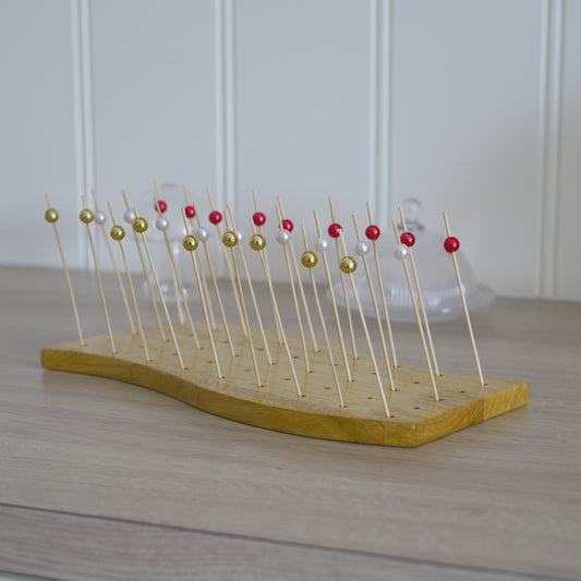 Wooden Skewer Board with 60 Picks
