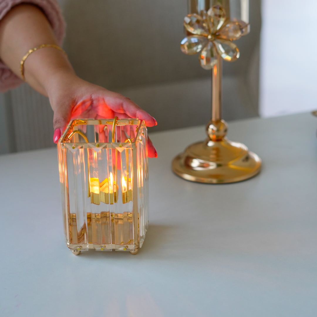 Fluted Glass Cutlery Holder - Multipurpose Stand