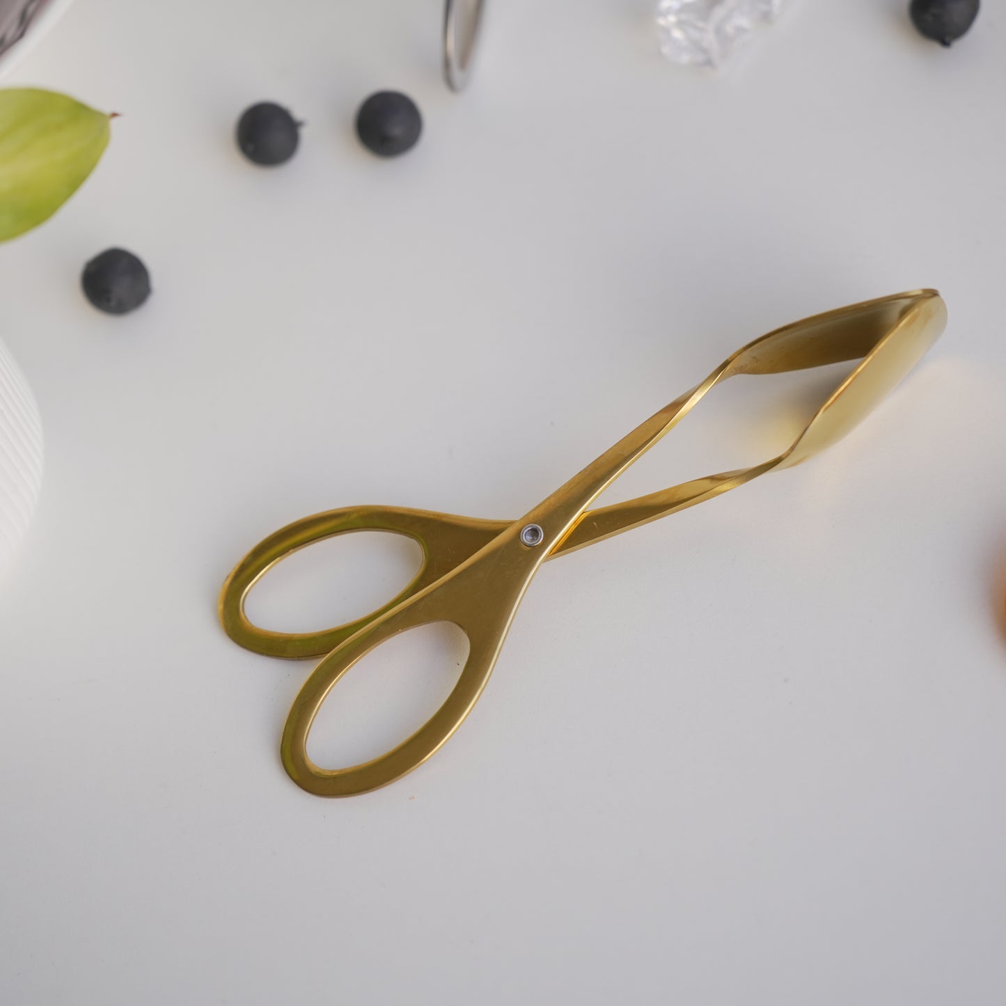 Small Clip Tong | Scissors shape | Gold Silver | Stainless Steel