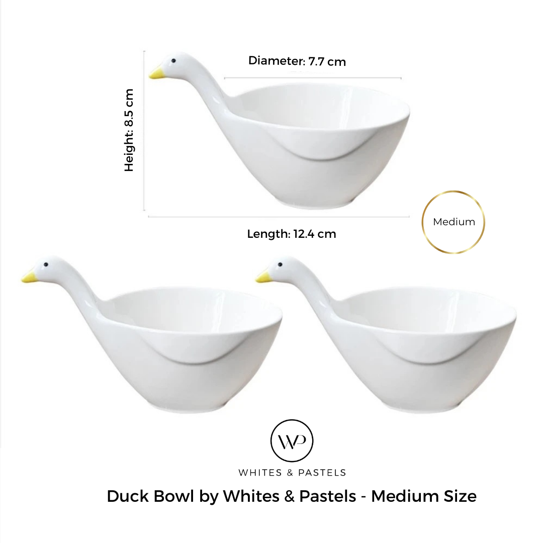 Creative Duck-Shaped Food Bowls – Medium & Large