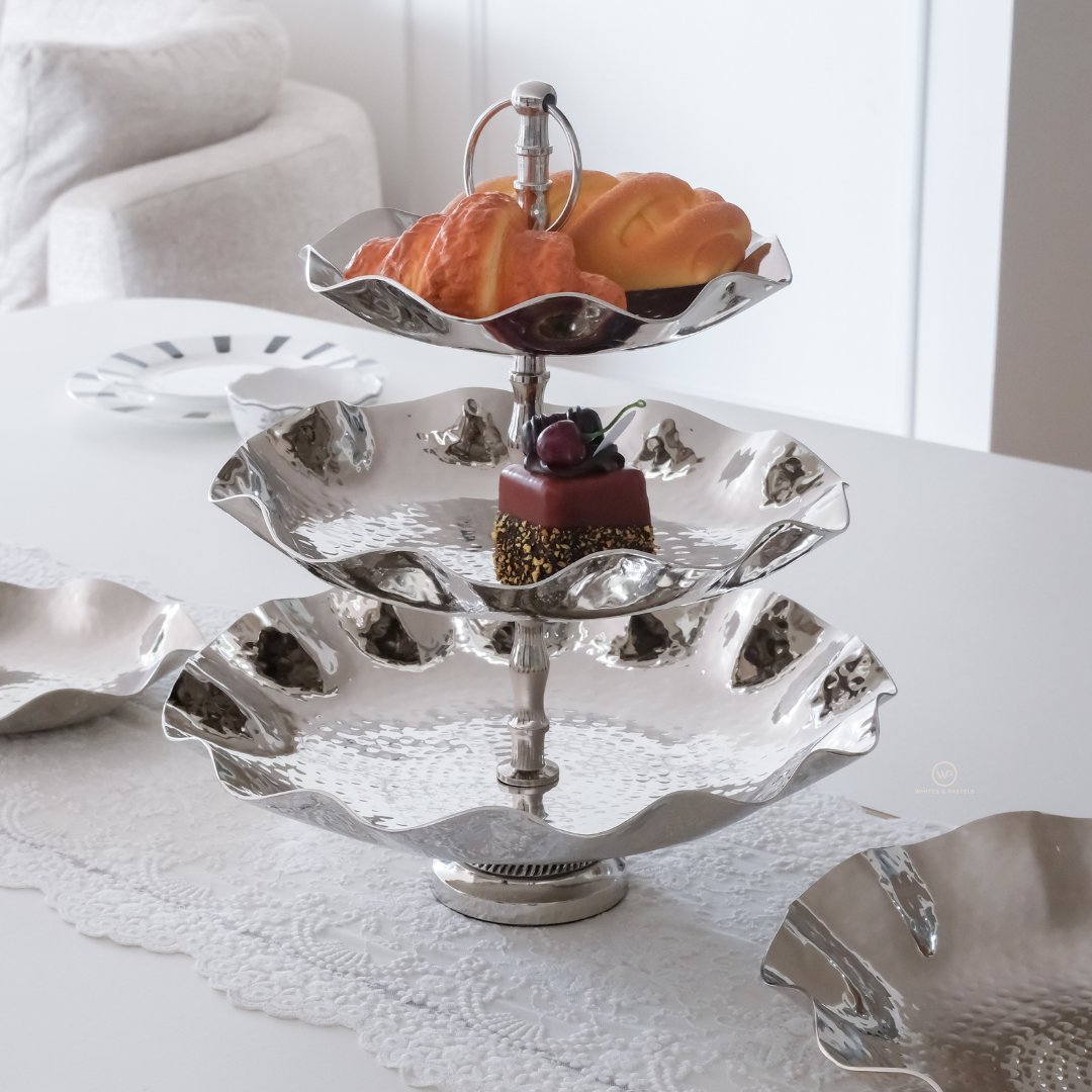 Cake Stand & Cupcake Holder | 2-Tier | 3-Tier | Scalloped Edge