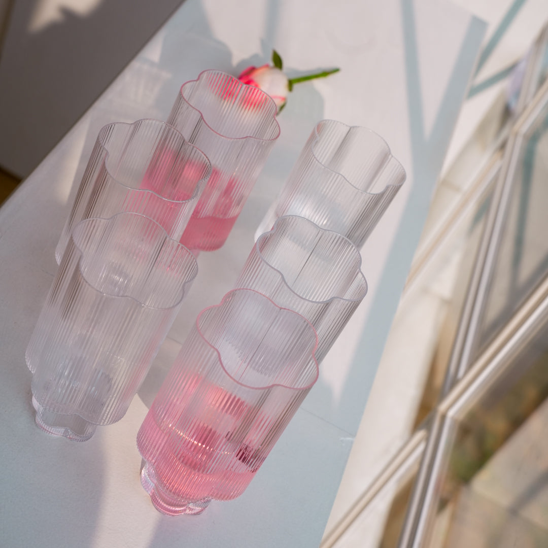 Flower shape drinking Glass