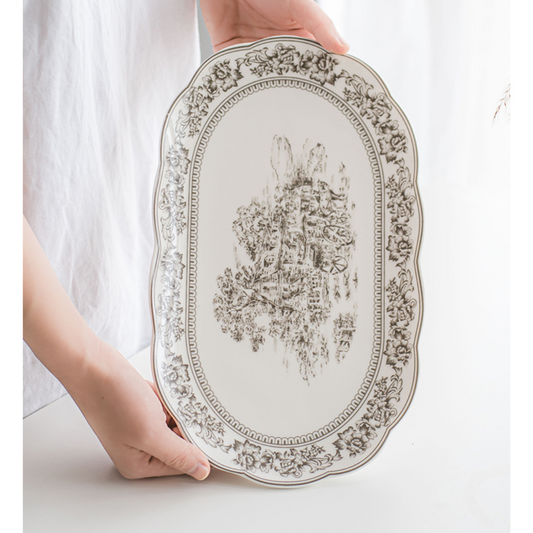 Victorian White Platter - 11.5 Inch