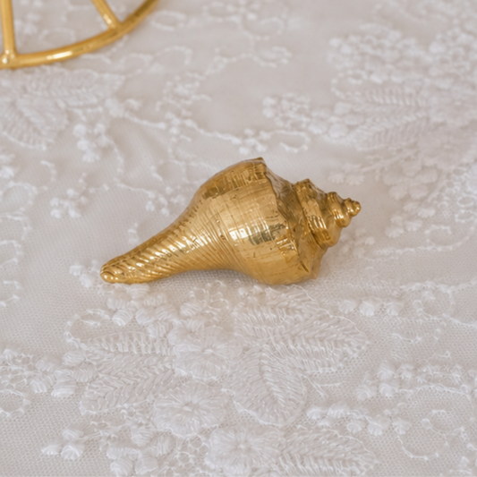 Elegant brass shell decorative accents