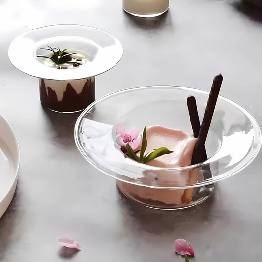 Glass Dessert Bowl - Hat shaped