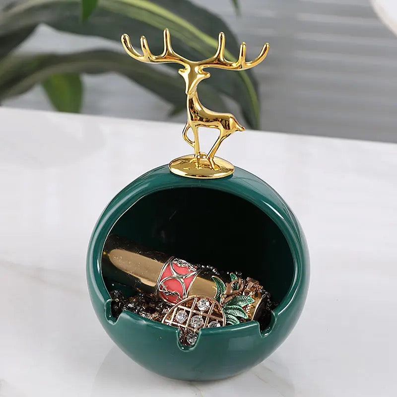 Reindeer Ash Tray- Green