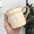 Luxury Coffee Mug with Gold rim - Beige