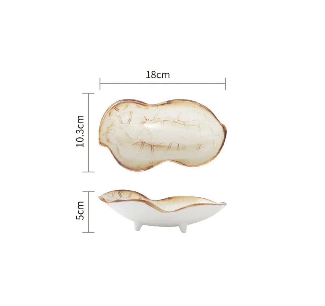 Vegetable Ceramic Snack Bowls - Peanut, Onion, Turnip
