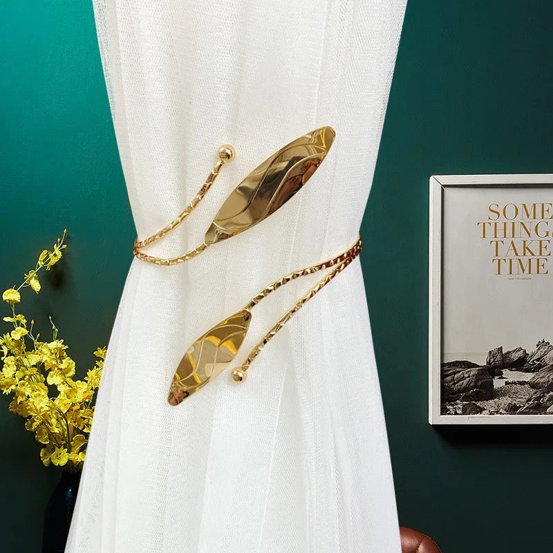 Curtain Tieback - Gold Leaf design