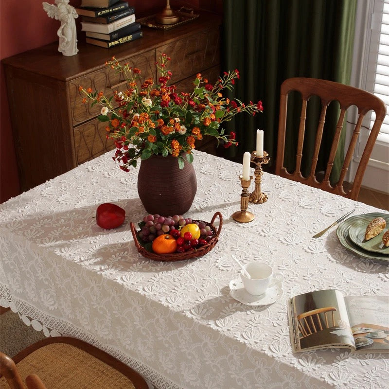 Dining Tablecover for 6 and 8 Seater- European Embroidery & Patch Work
