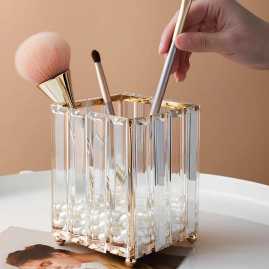 Fluted Glass Cutlery Holder - Multipurpose Stand