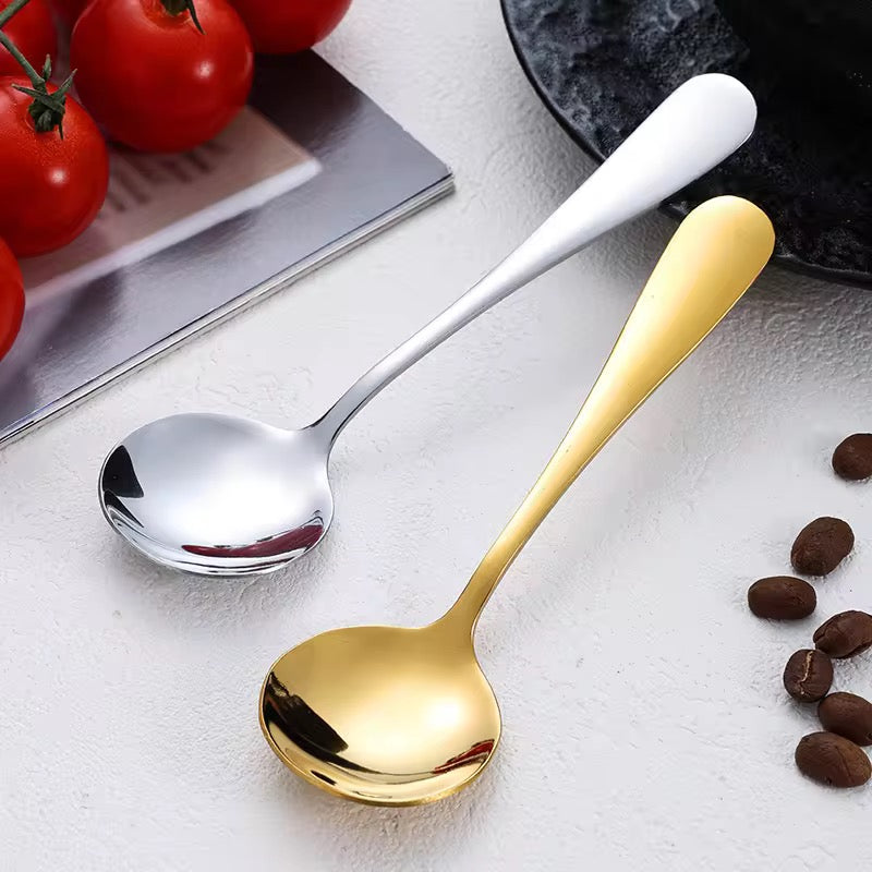 Soup Spoons - Silver & Gold - Set of 4