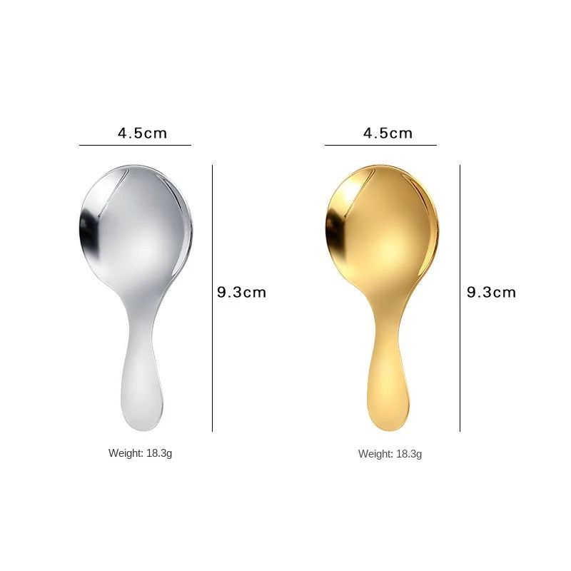 Mini Coffee Spoons for Jars - Set of 2 | Set of 4 | Gold & Silver Stainless Steel