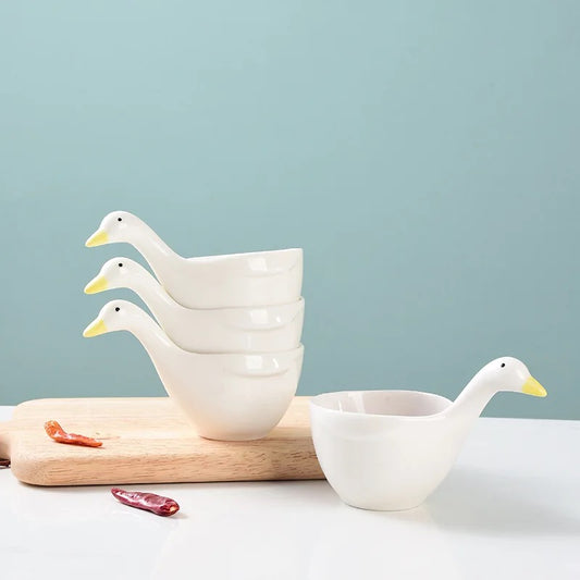 Creative Duck-Shaped Food Bowls – Medium & Large