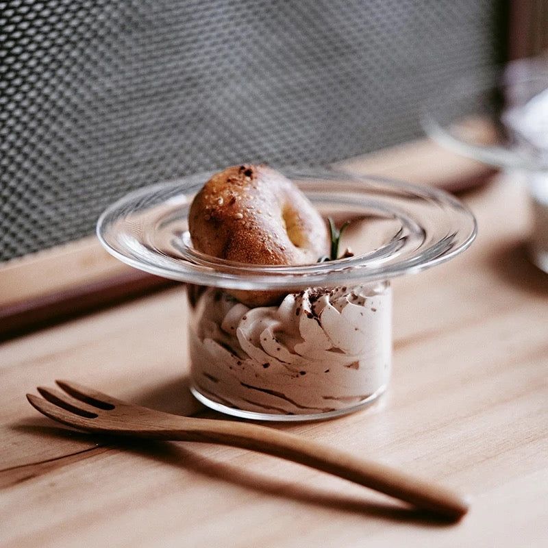 Glass Dessert Bowl - Hat shaped
