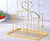 Metal Glass Holder Stand & Organizer for 6 Glasses - 26x22x16.5 cm