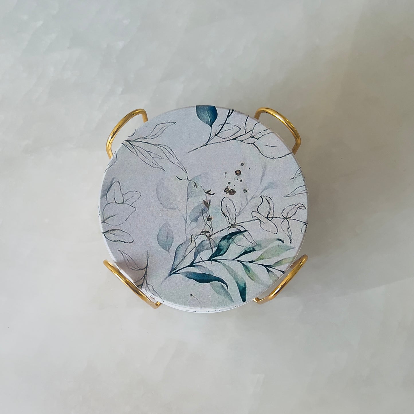 Coasters with Gold Frame - Set of 7