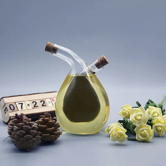 Dual Oil & Vinegar Glass Bottle & Cruet