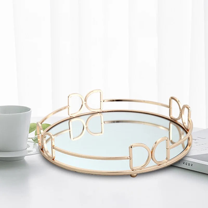 Luxury Metal Tray - Round - 12 inch