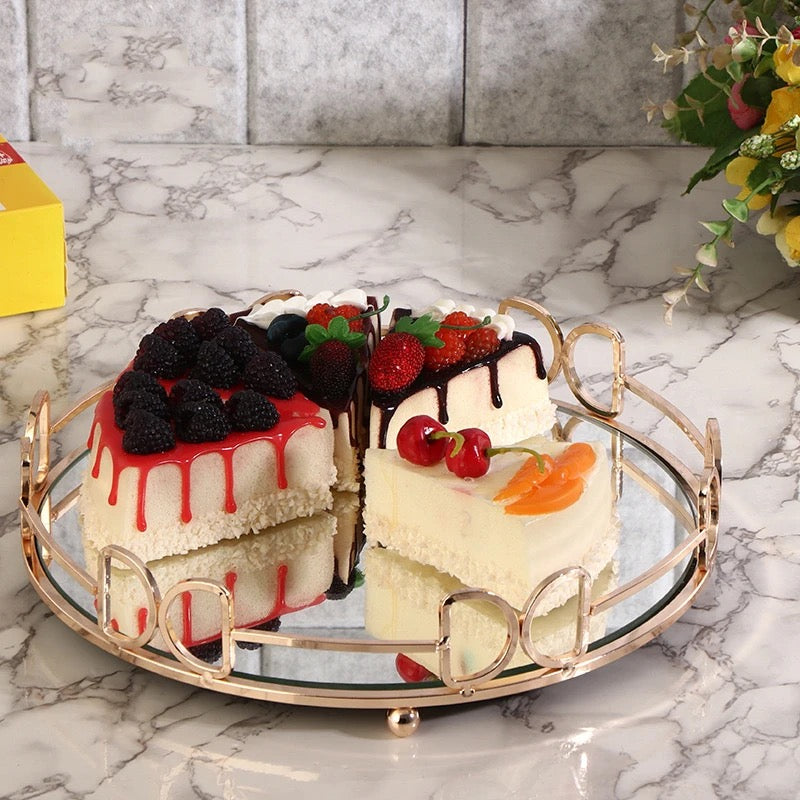 Luxury Metal Tray - Round - 12 inch