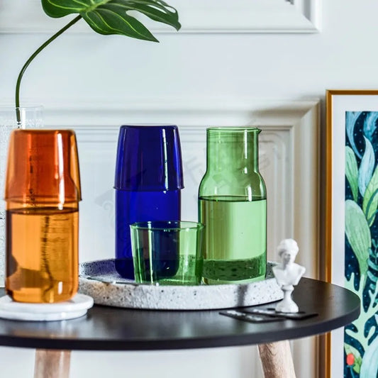 Bedside Carafe with Matching Glass | 3 Colors Available