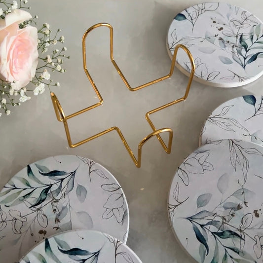 Coasters with Gold Frame - Set of 7