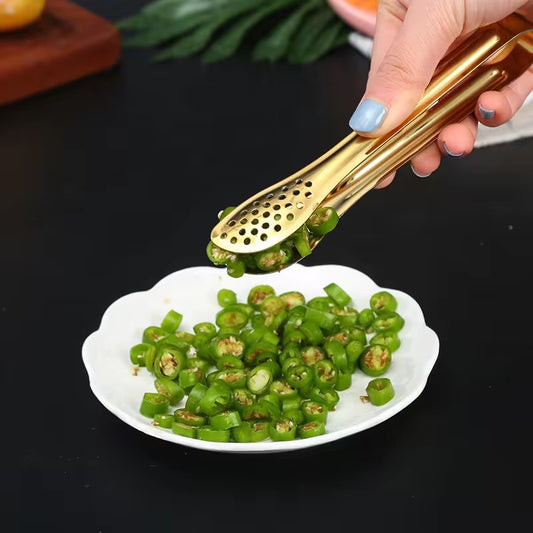 Small Serving Tongs – Luxury Stainless Steel - Gold & Silver