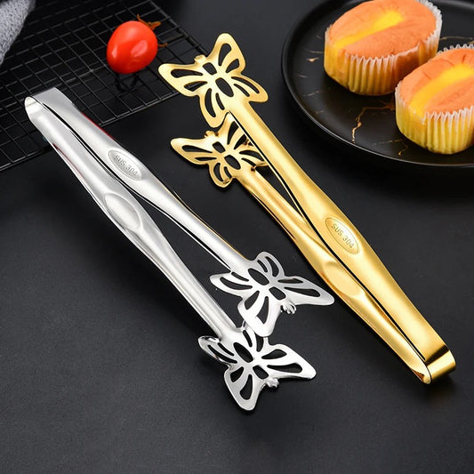 Butterfly Stainless Steel Kitchen Tong - Luxury Dining Table Accessory