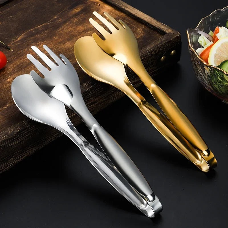 Salad & Noodle Tong - Gold Stainless Steel- Elegant Dining Essential