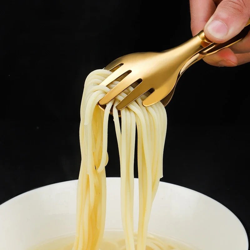 Salad & Noodle Tong - Gold Stainless Steel- Elegant Dining Essential