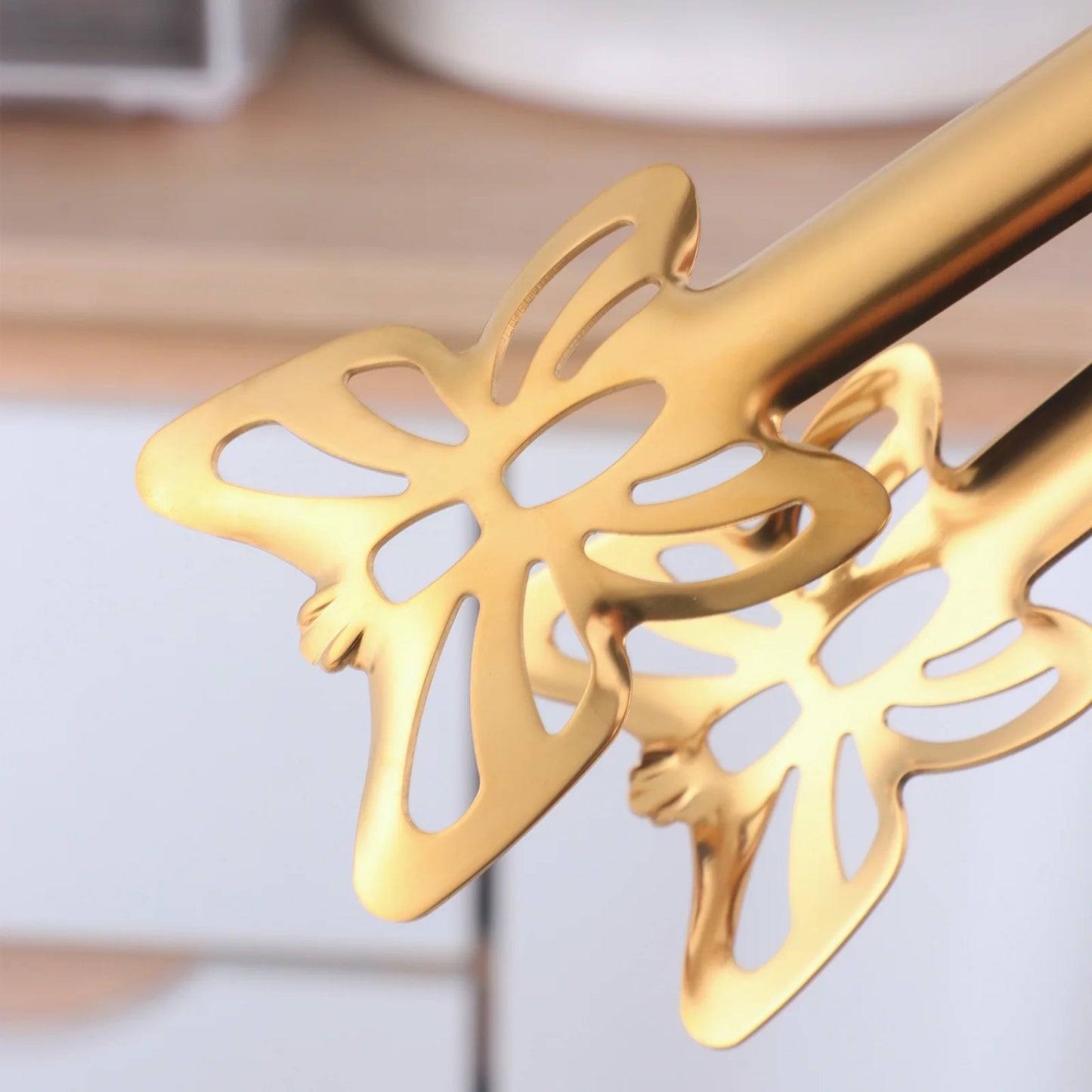 Butterfly Stainless Steel Kitchen Tong - Luxury Dining Table Accessory